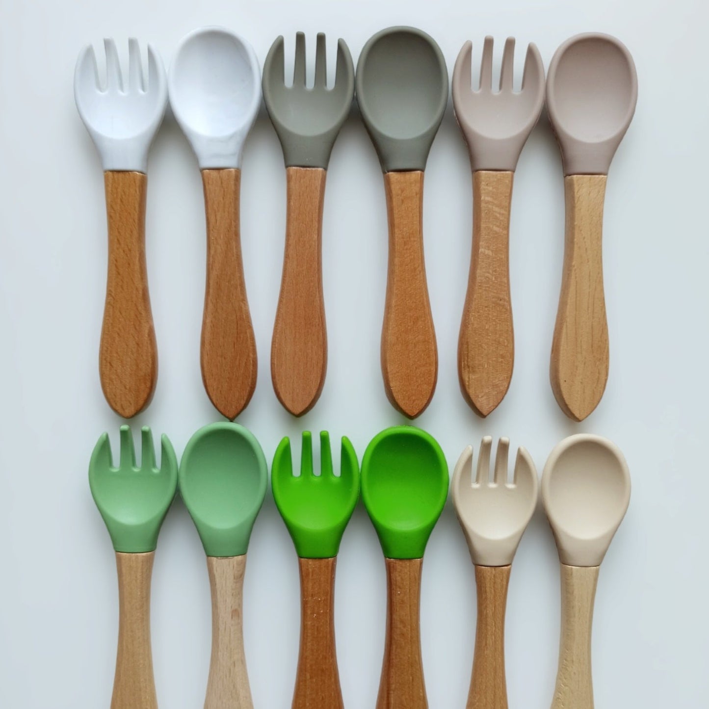 Couverts Bébé Bois Silicone