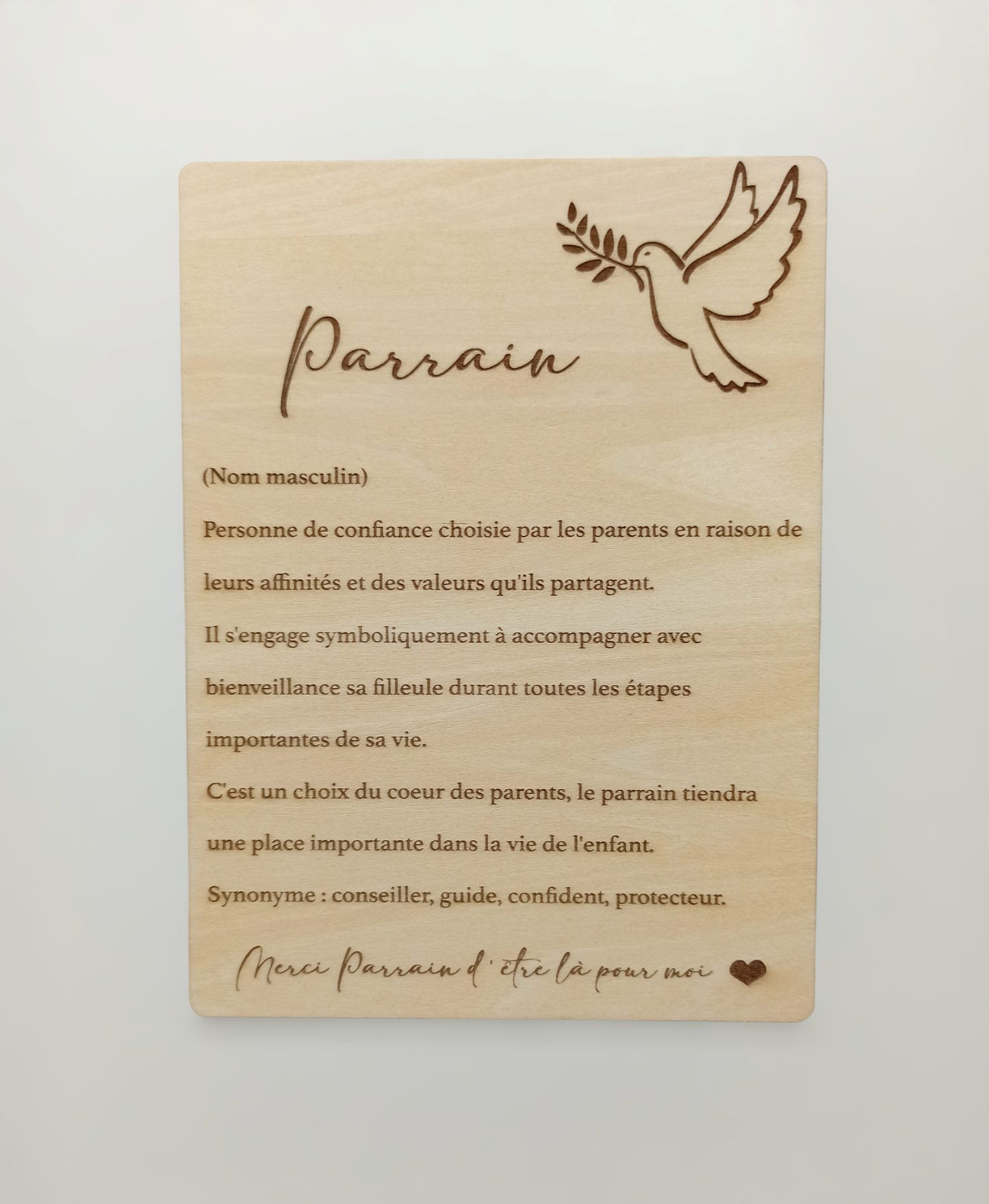 Annonce Parrainage Colombe Bois