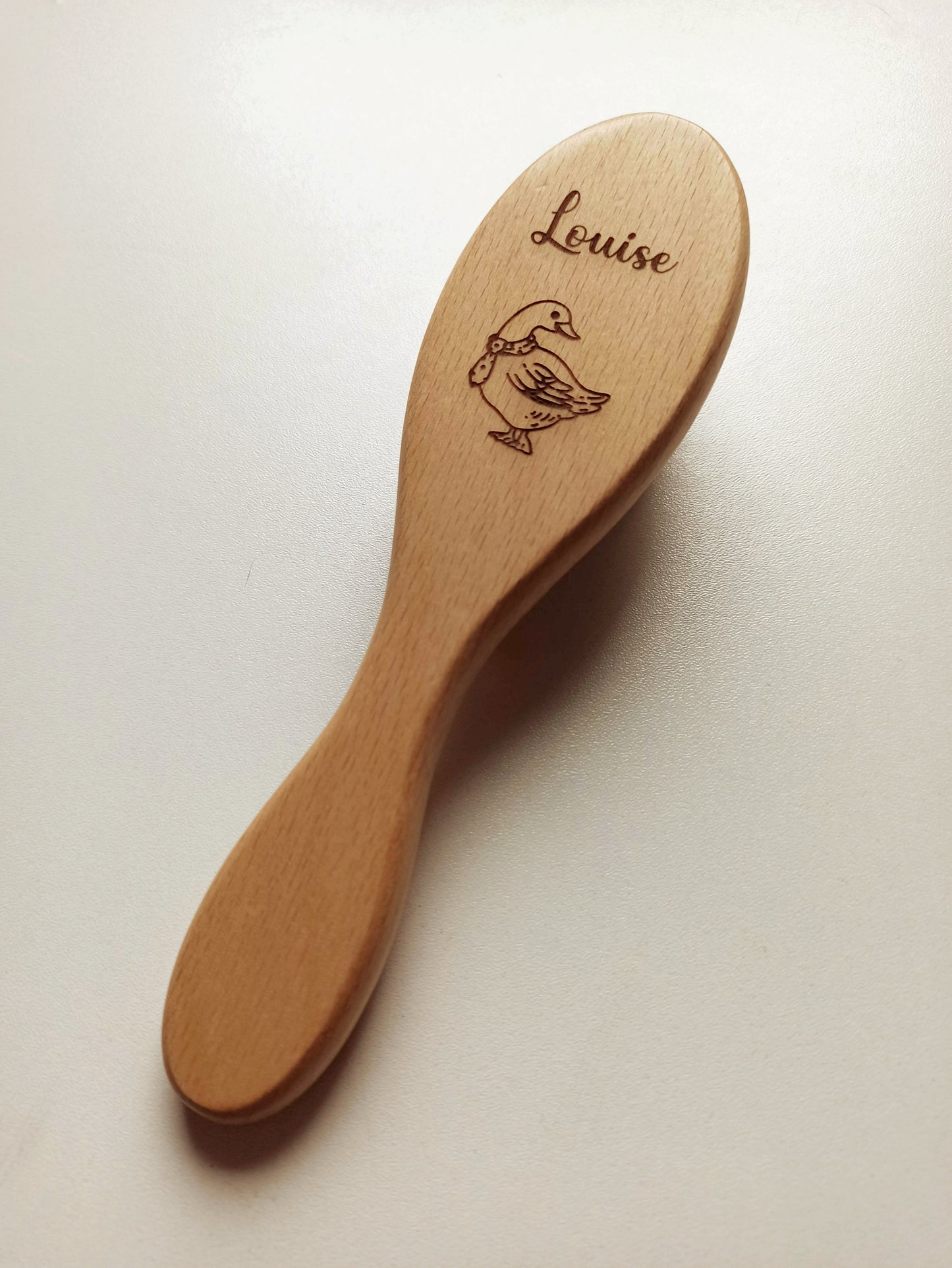 Personalisierte Holznadel-Haarbürste