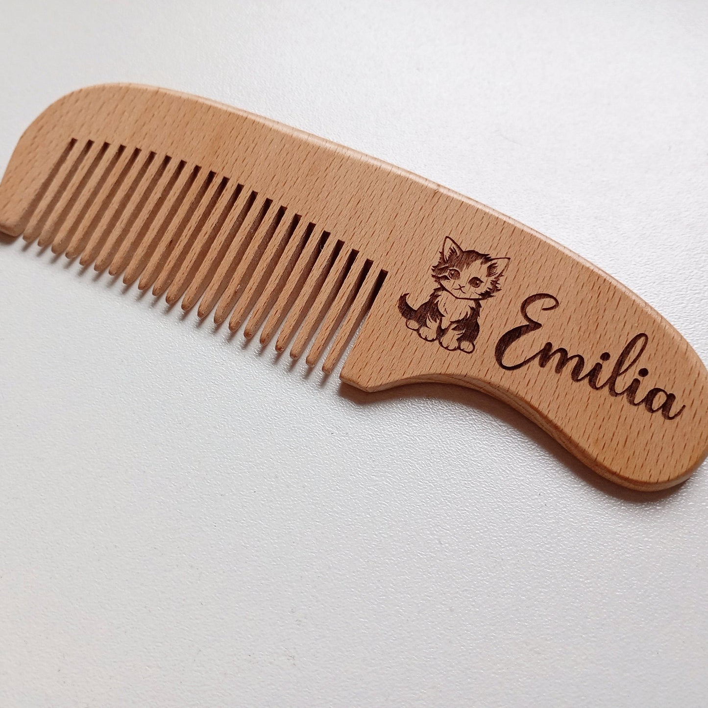 Kit 2 Brosses 1 Peigne en bois personnalisé