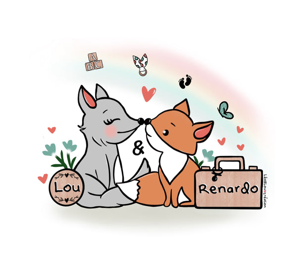 Lou et Renardo. Créations personnalisées pour petits et grands