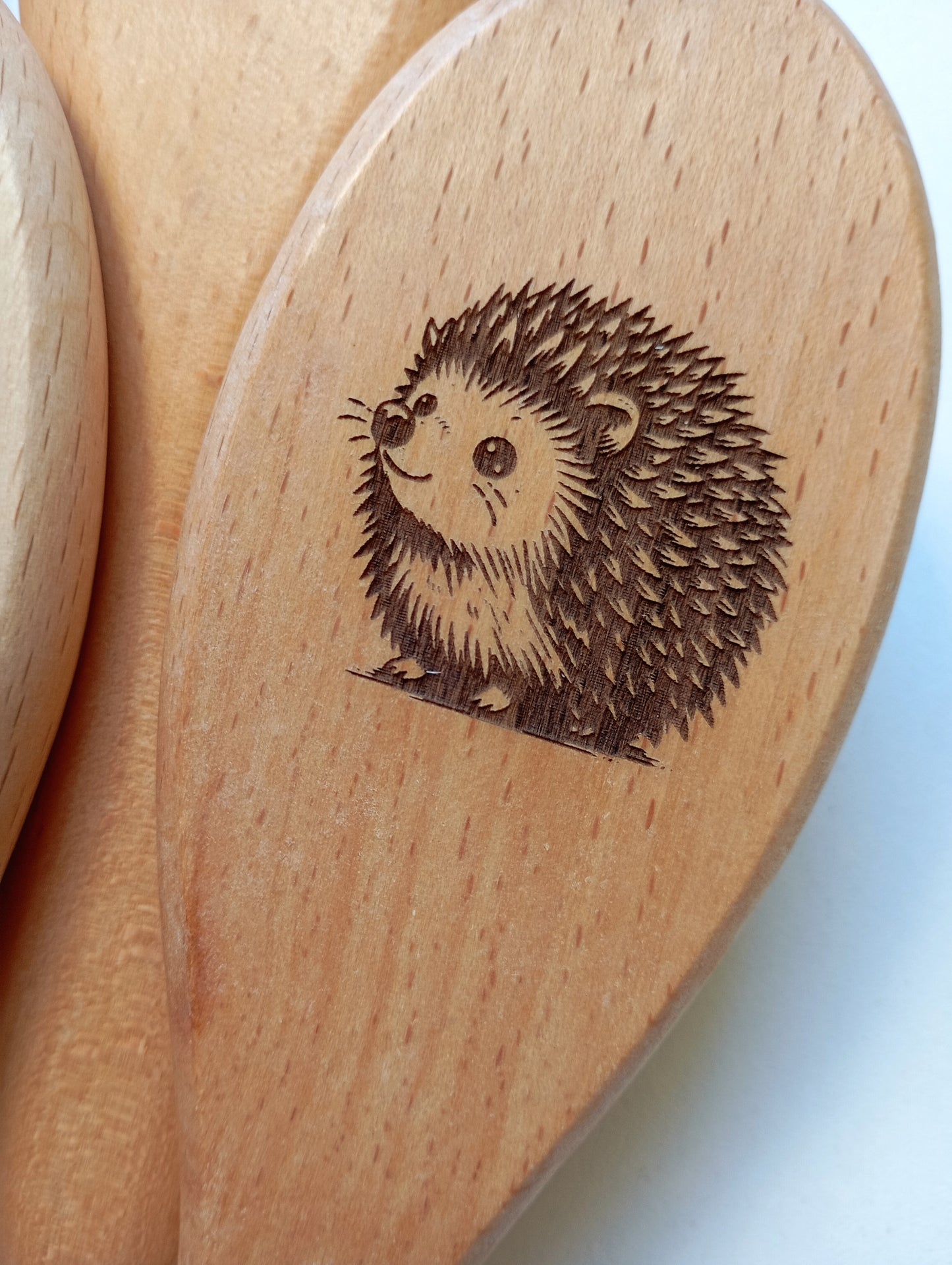Brosse à cheveux picots en bois animal