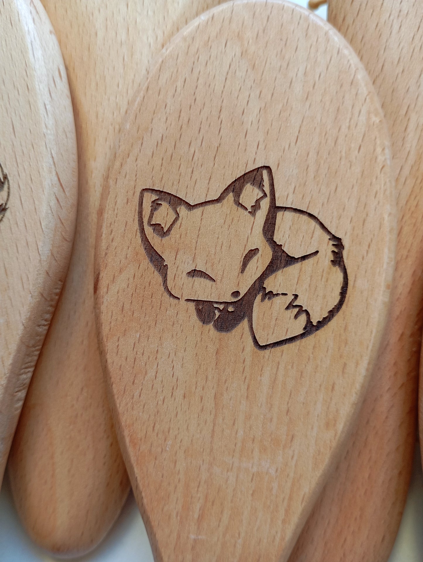 Brosse à cheveux picots en bois animal