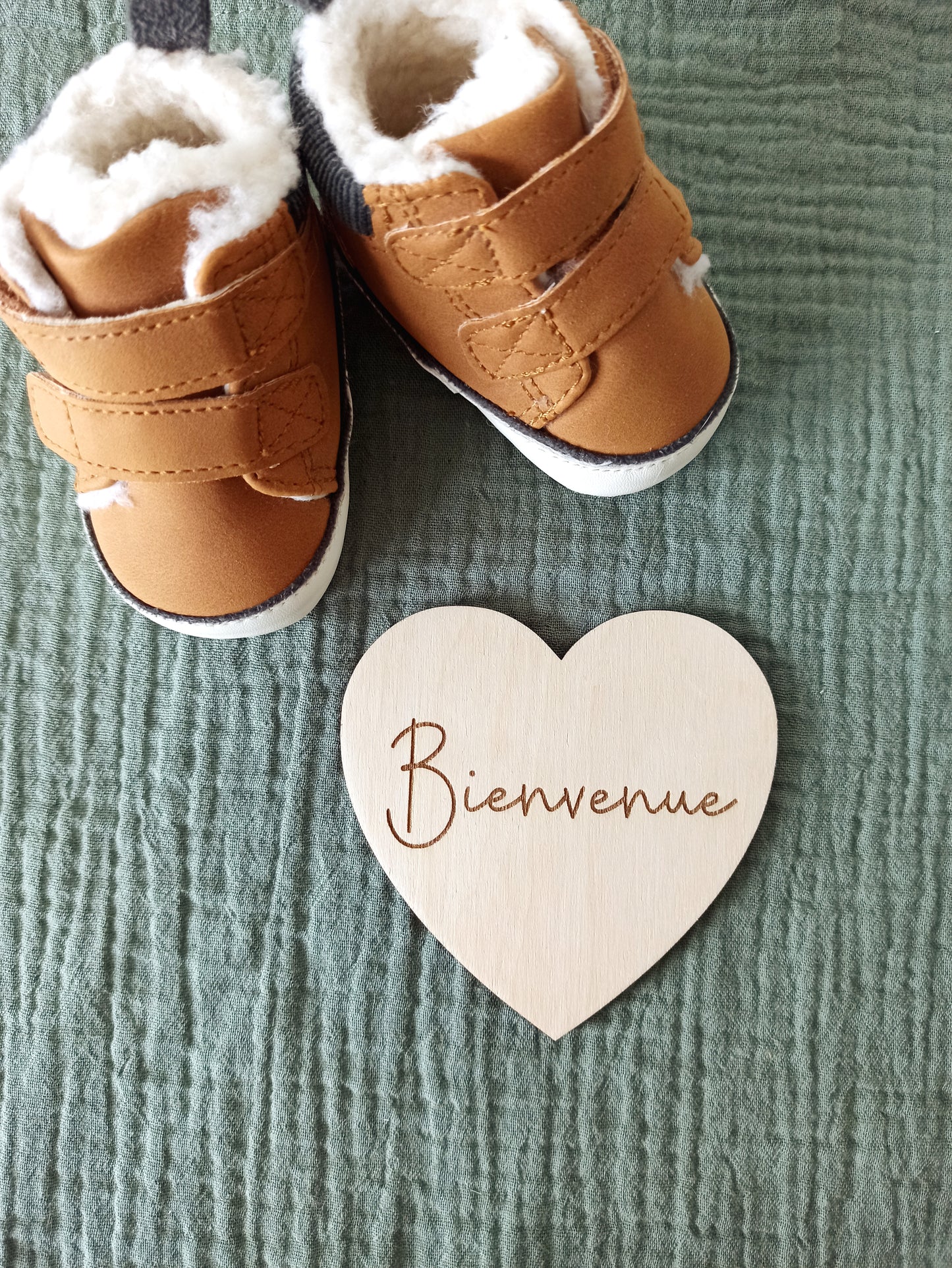 Carte Personnalisée Coeur Bois