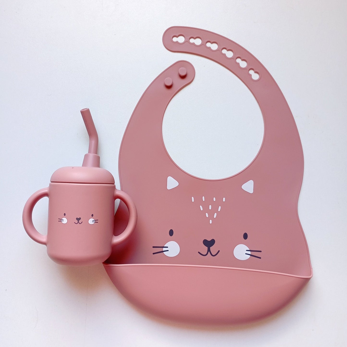 Set repas bavoir tasse Chat