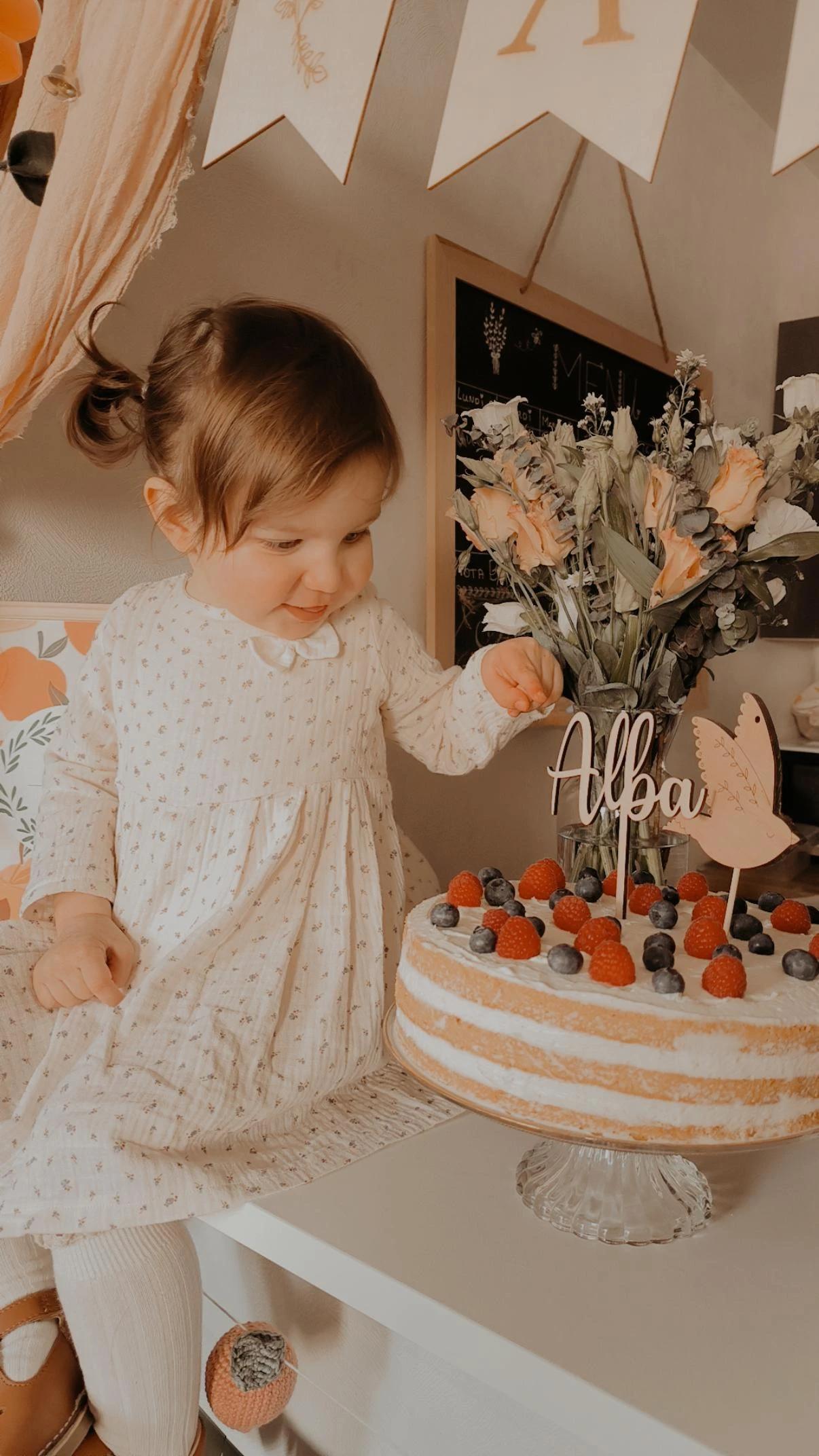 Cake Topper Joyeux Anniversaire Bois - Déco Fête Unique – Lou et